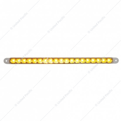 19 LED 12" Reflector Turn Signal Light Bar - Amber LED/Clear Lens