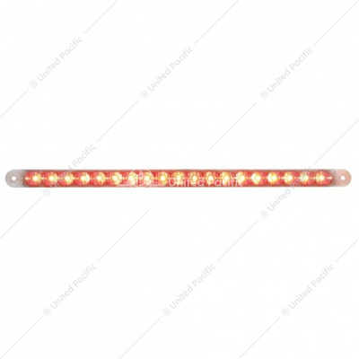 19 LED 12" Reflector Light Bar (Stop, Turn & Tail) - Red LED/Clear Lens