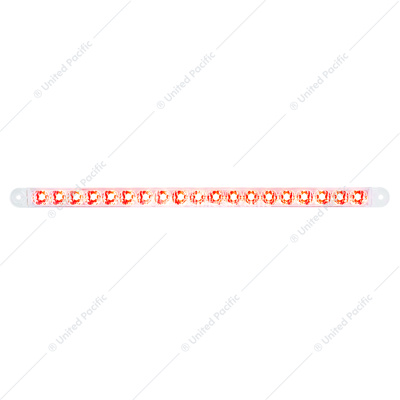 19 LED 12" Reflector Light Bar (Stop, Turn & Tail) - Red LED/Clear Lens (Bulk)