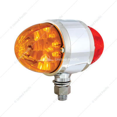 34 LED Dual Function Watermelon Double Face Light - Amber & Red LED/Amber & Red Lens