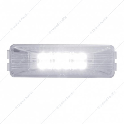 12 LED Rectangular Auxiliary/Utility Light - White LED/Clear Lens