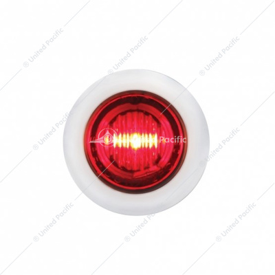 3 LED 3/4" Mini Light With Bezel (Clearance/Marker) - Red LED/Red Lens