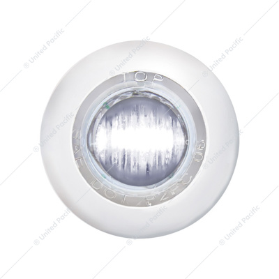 3 LED 3/4" Mini Light With Bezel (Clearance/Marker) - White LED/Clear Lens