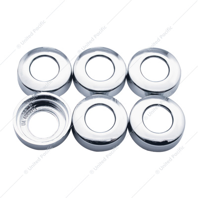 Chrome Plastic Toggle Switch Nut Covers For    Diameter Round Nut (6-Pack)
