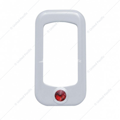 Rocker Switch Bezel For Peterbilt/ Kenworth With Red Crystal (3-Pack)