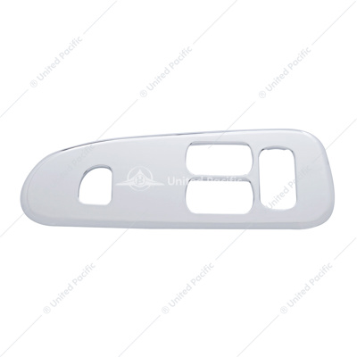 Chrome Plastic Window Switch Trim For 2008+ Peterbilt 389/388- Driver  (3 Large & 1 Small Opening)