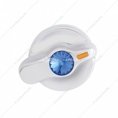 Signature Series A/C Control Knob With Color Crystal For International Trucks - Blue Crystal