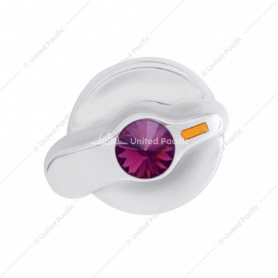 Signature Series A/C Control Knob With Color Crystal For International Trucks - Purple Crystal