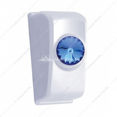 Chrome Rocker Switch Plug With Blue Crystal For 2006+ Kenworth (Card Of 2)