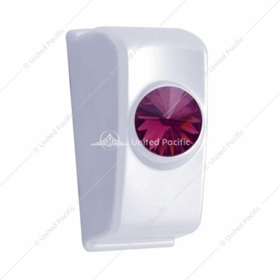 Chrome Rocker Switch Plug With Purple Crystal For 2006+ Kenworth (Card Of 2)