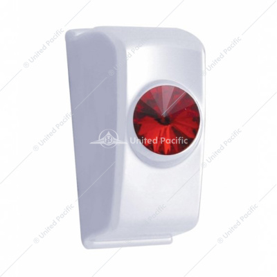 Chrome Rocker Switch Plug With Red Crystal For 2006+ Kenworth (Card Of 2)