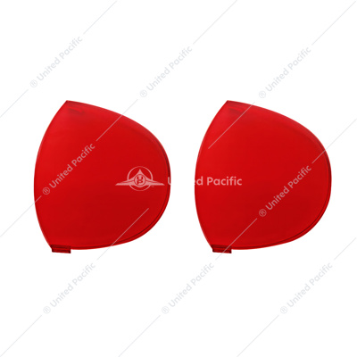 Round Dome Light Lens For 2006+ Kenworth  - Red (Card of 2)