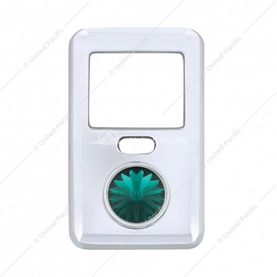 Rocker Switch Cover With Crystal For 1998-2018 Volvo VNL - Green