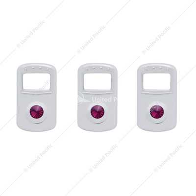 Rocker Switch Cover For Kenworth/Peterbilt- Purple Crystal (Card of 3)