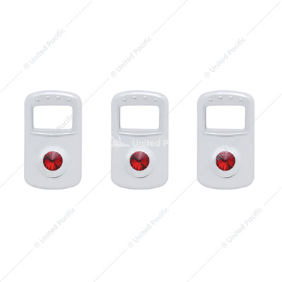 Rocker Switch Cover For Kenworth/Peterbilt - Red Crystal (Card of 3)