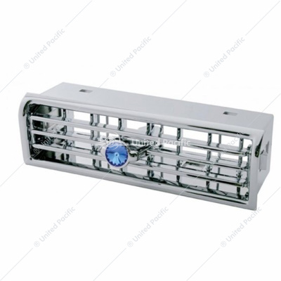 Chrome Plastic A/C Vent With Blue Crystal For Freightliner
