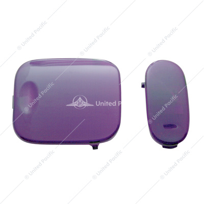 Dome Light Lens 2-Piece Set For 2006+ Freightliner Columbia And Coronado - Purple