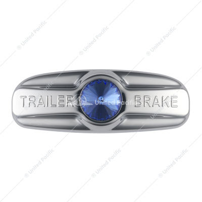 Trailer Brake Cover W/Crystal For Freightliner Century (1996-2011), Columbia (2001-2017) - Blue Crystal