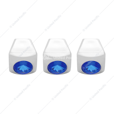 A/C Slider Control Knob With Blue Crystal For Freightliner (3-Pack)