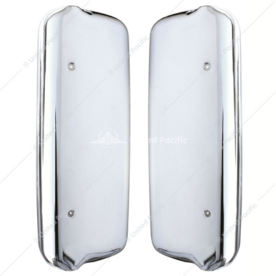 Chrome Mirror Cover Set For Freightliner Century (2005-2010) & Columbia (2005-2020)