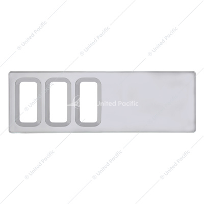 Chrome Plastic Dash Switch Panel Cover For International - 3 Openings