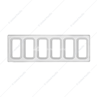 Chrome Plastic Dash Switch Panel Cover For International - 6 Openings