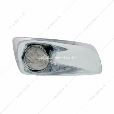 Fog Light Cover With 19 LED Beehive Light For 2007-2017 KW T660 (Passenger) - Amber LED/ Clear Lens