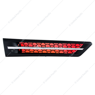 Hood Air Intake Grille With Red LED For 2018-2024 Freightliner Cascadia 126 - Passenger