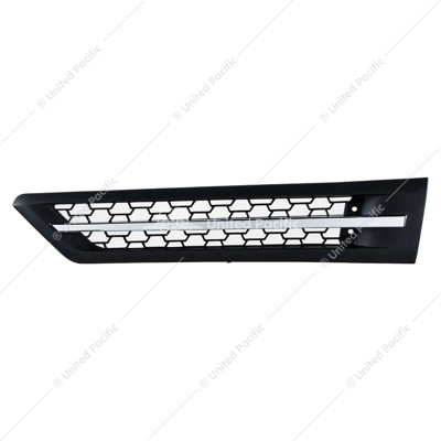 Hood Air Intake Grille With White LED For 2018-2024 Freightliner Cascadia 126 - Driver