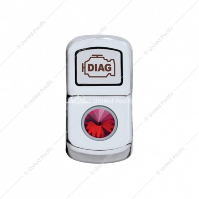 "Diagnostic" Rocker Switch Cover With Red Crystal