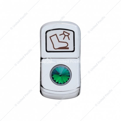 "Floor Light" Rocker Switch Cover With Green Crystal