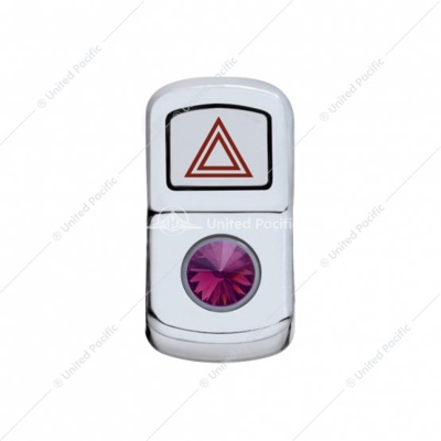 "Hazard" Rocker Switch Cover With Purple Crystal