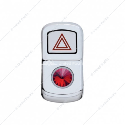 "Hazard" Rocker Switch Cover With Red Crystal