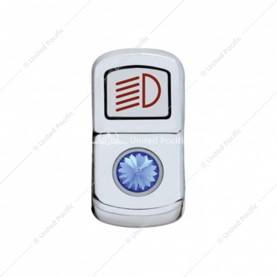 "Headlight" Rocker Switch Cover With Blue Crystal