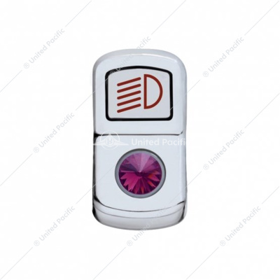 "Headlight" Rocker Switch Cover With Purple Crystal