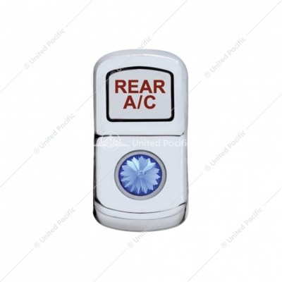 "Rear A/C" Rocker Switch Cover With Blue Crystal
