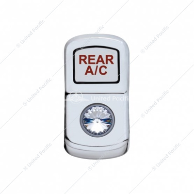 "Rear A/C" Rocker Switch Cover With Clear Crystal