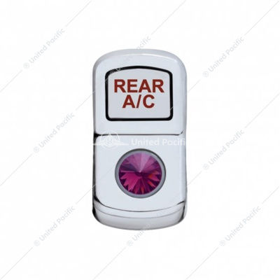 "Rear A/C" Rocker Switch Cover With Purple Crystal