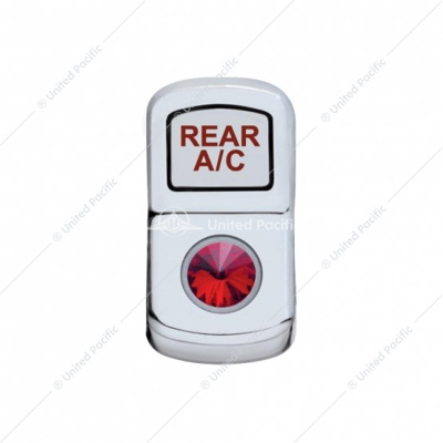 "Rear A/C" Rocker Switch Cover With Red Crystal