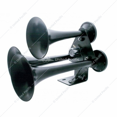 Black 3 Trumpets Train Horn