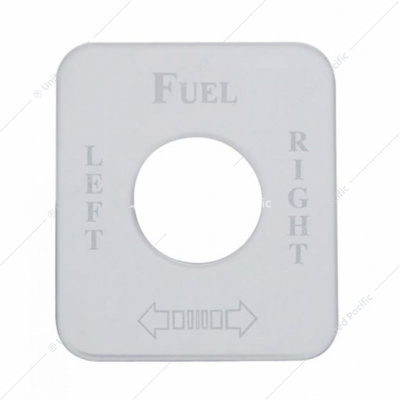 Stainless Steel Switch Name Plate For Kenworth - Fuel Level Left/Right
