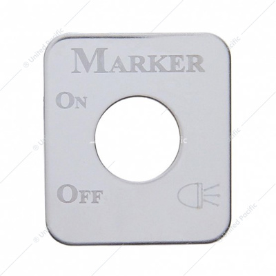 Stainless Steel Switch Name Plate For Kenworth - Marker Light