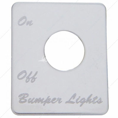 Stainless Steel Switch Name Plate For Peterbilt - Bumper Light