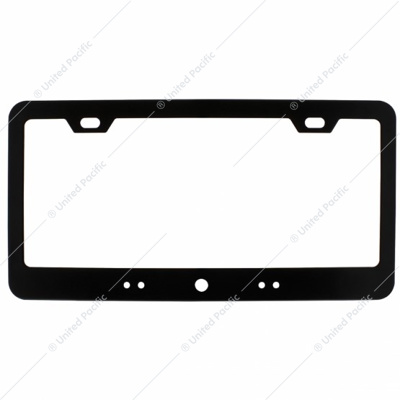 License Plate Frame With LED Light Bar Cut Out - Black (Bulk)