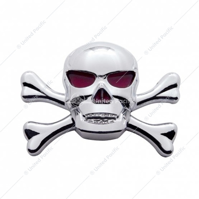 Chrome Skull Accent With Crossbones