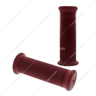 Red Motorcycle Rubber Grip Set - 1" or 1-1/8" (25/28mm) (Pair)