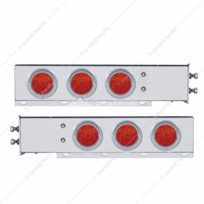 2" Bolt Pattern Stainless Spring Loaded Light Bar With 6X 4" 7 LED Lights (Pair)