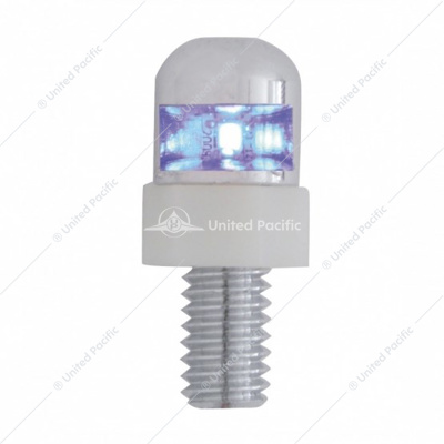 Single LED License Plate Fasteners - Blue LED (2-Pack)