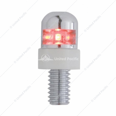 Single LED License Plate Fasteners - Red LED (2-Pack)