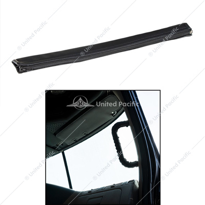 17" Driver Assist Grab Bar Cover - Black Engineered Leather